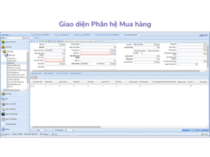 Giao diện phần mềm erp