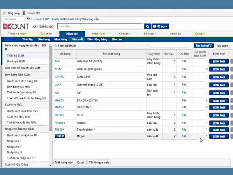 phần mềm quản lý sản xuất