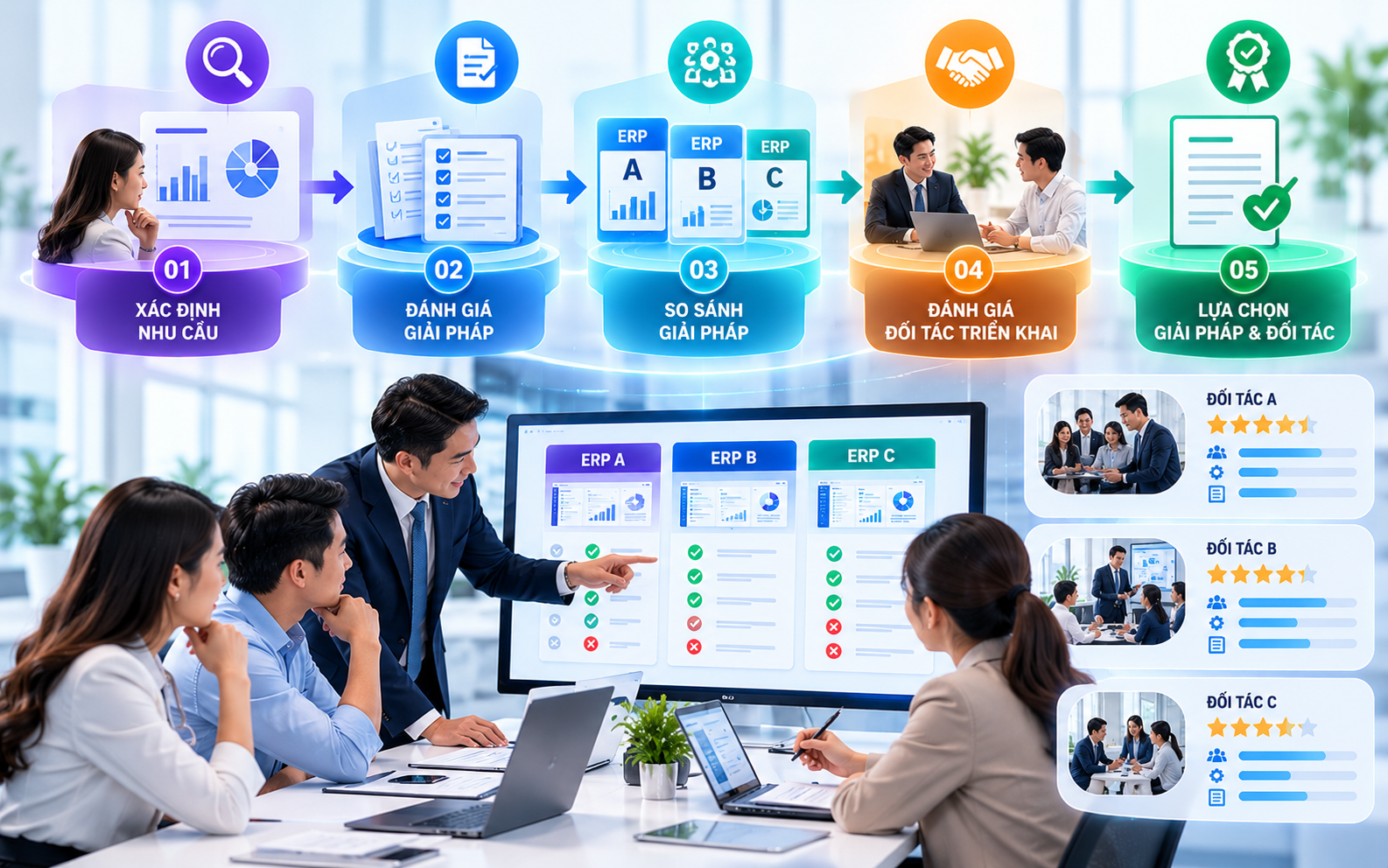 Doanh nghiệp cần đánh giá và lựa chọn đối tác và giải pháp ERP kỹ lưỡng