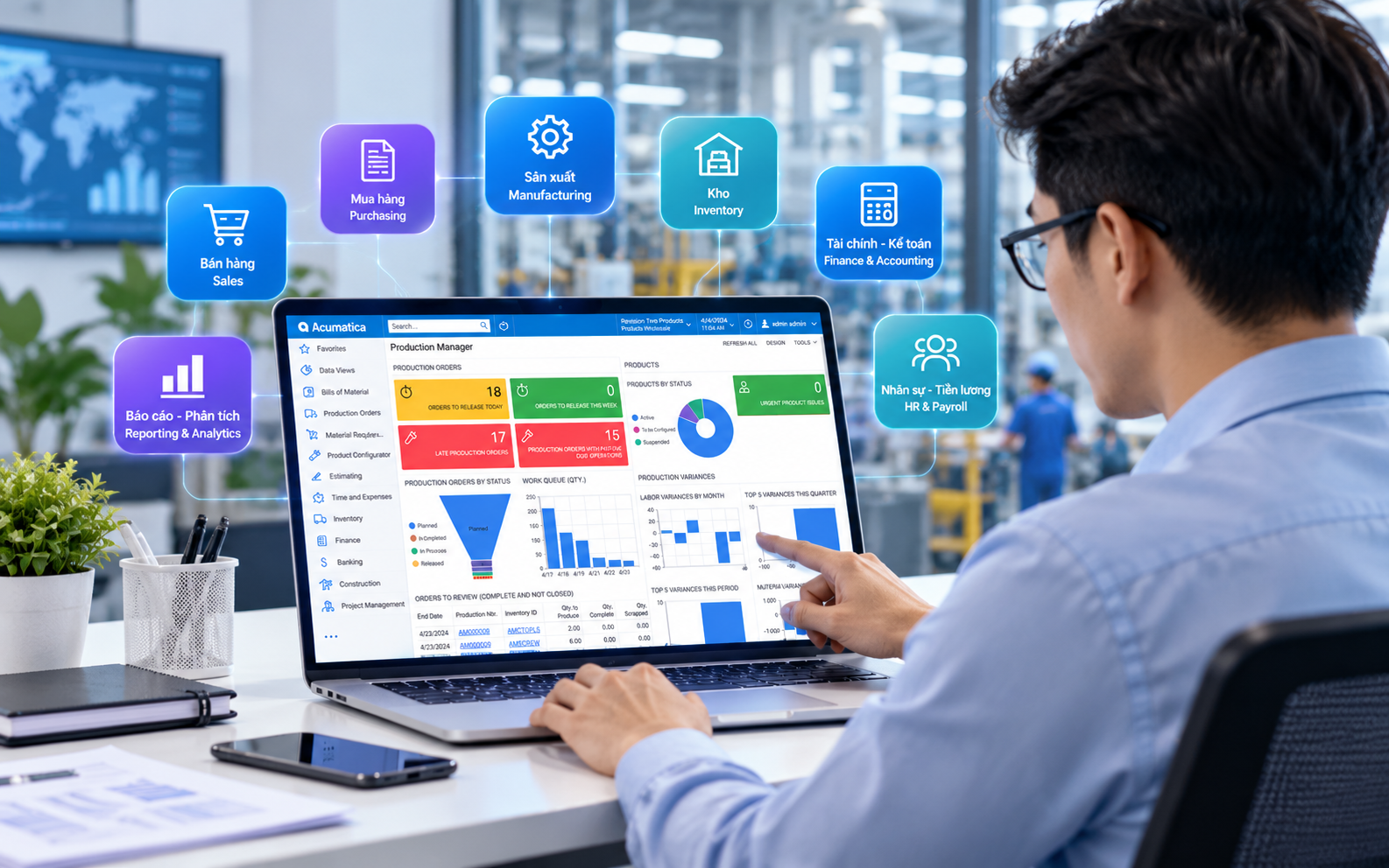 Phần mềm ERP là hệ thống hoạch định nguồn lực doanh nghiệp.