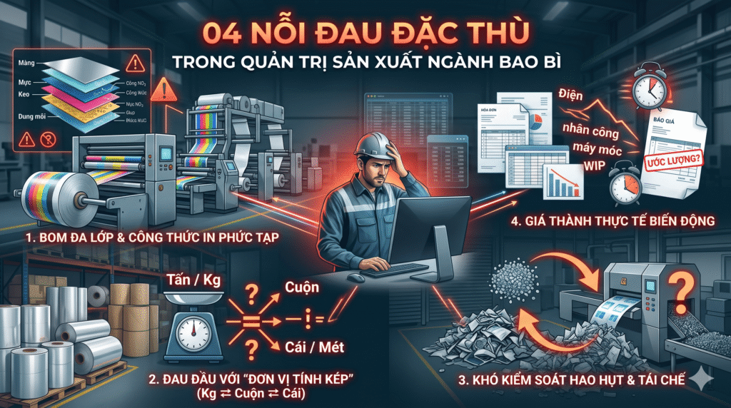 Những khó khăn trong quản trị sản xuất ngành bao bì